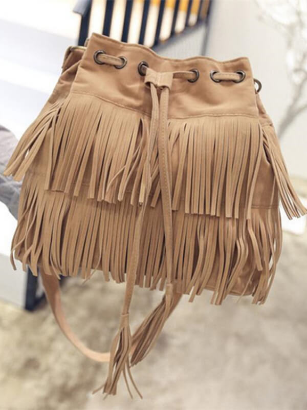 Women Tassel Canvas Shoulder Bags