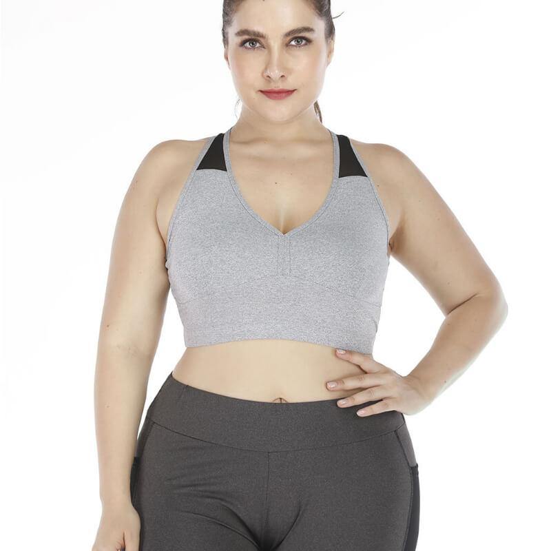Women Plus Size Sports Bra Full Coverage Yoga Workout Bra - CHALIER
