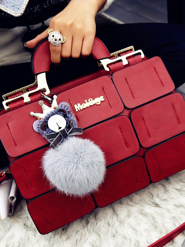 Women's Handbags Solid PU Leather Handbags