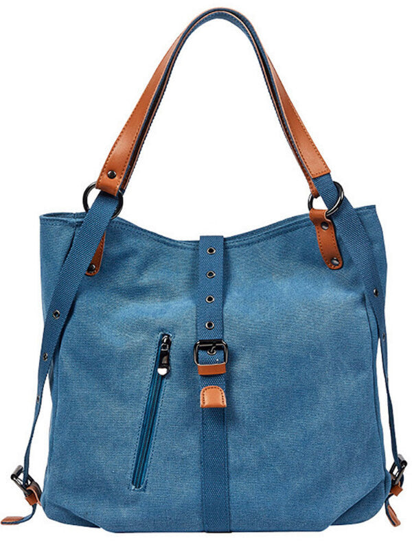Canvas Backpack-Shoulder Bag With Extra Large Capacity