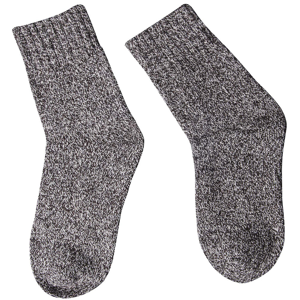 Winter Womens Vintage Soft Warm Thick Knit Wool Crew Socks 5 pairs