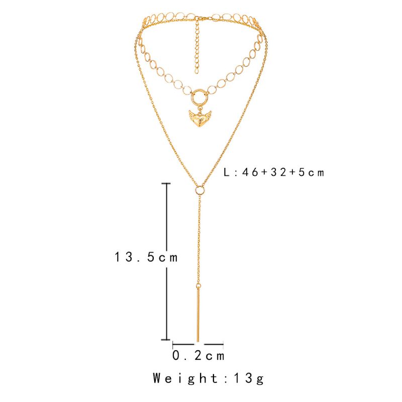 Female Hot Layered Necklaces Women Long Gold Choker Design Jewelry