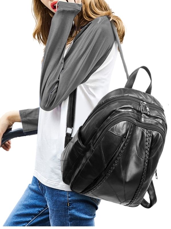 Women Genuine Leather Large Capacity Backpack