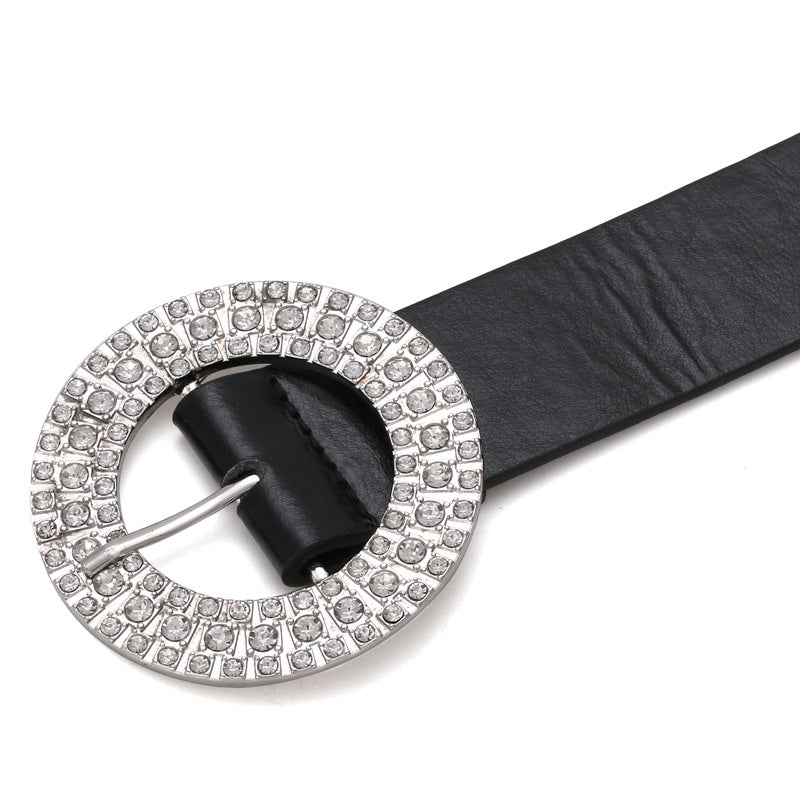 Women Design Fashion Dress Belt Hot Circle Metal Belt