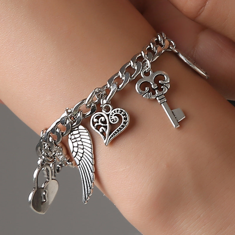 Female Hip-hop Bracelets Women Silver Design Jewelry
