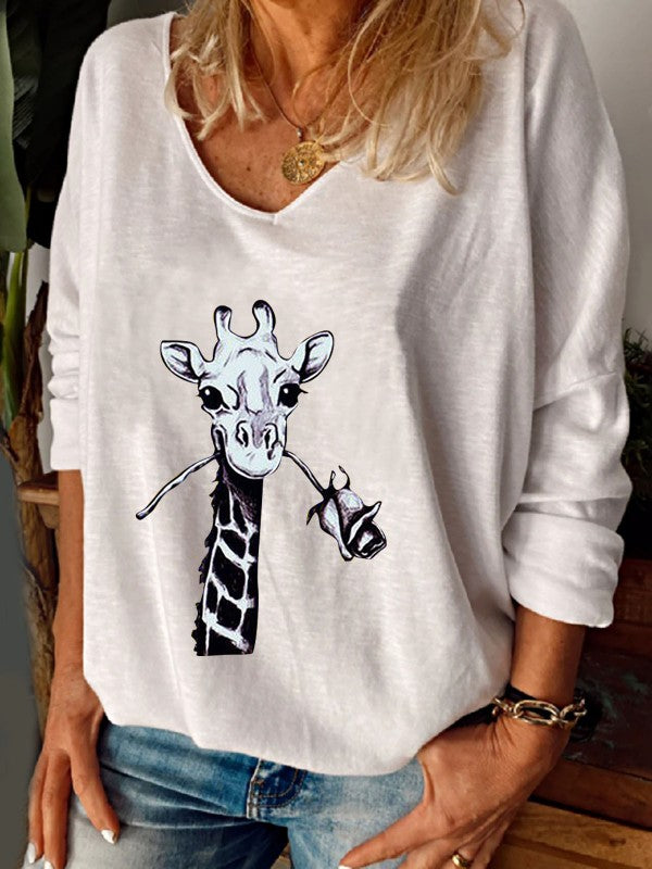 Women Animal Printed Casual T-Shirt