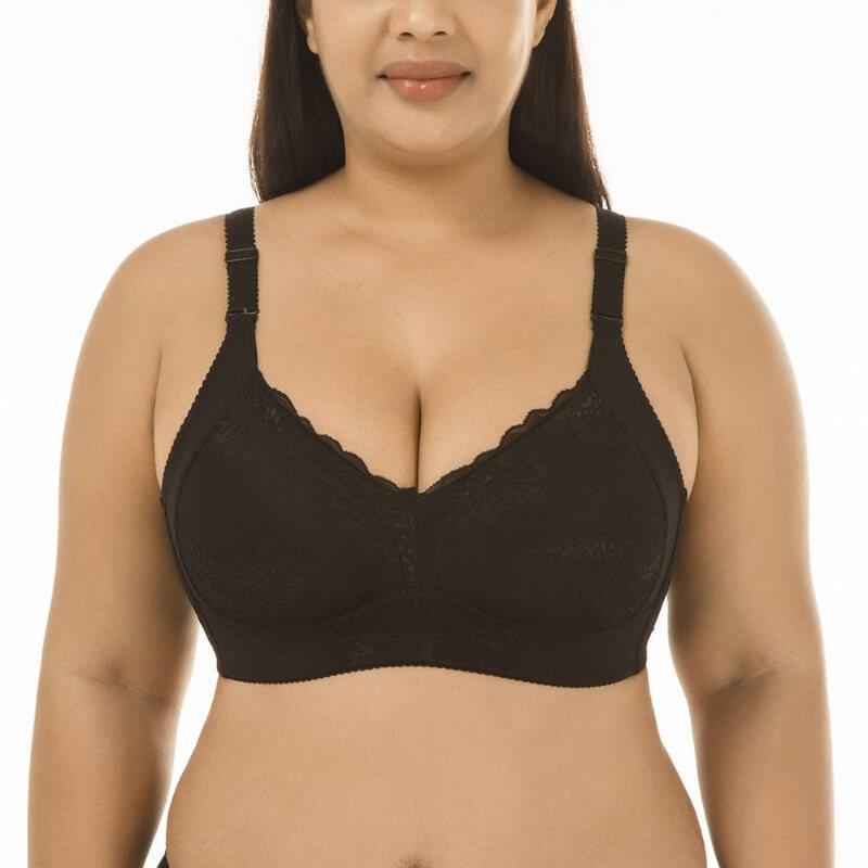 Women Plus Size Wirefree Push Up Breathable Sexy Bra - CHALIER