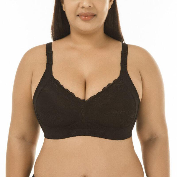 Women Plus Size Wirefree Push Up Breathable Sexy Bra - CHALIER