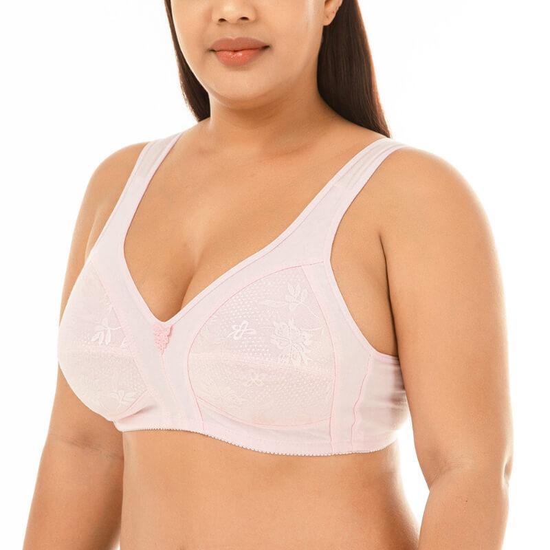 Womens Thin Plus Size Thin Ultimate Lift and Support Fashion Bra - CHALIER