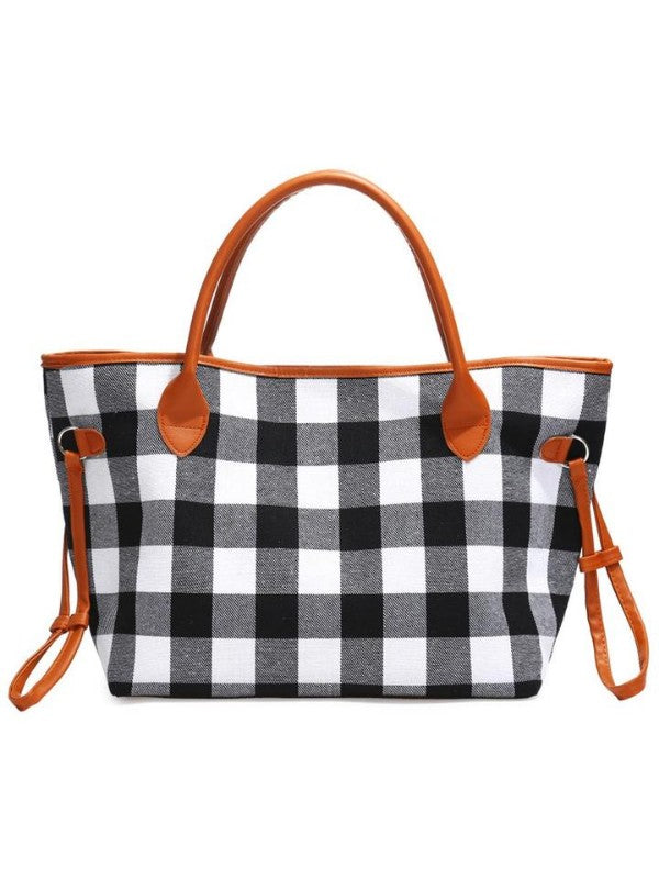 Women's Handbags Leopard Plaid Daily  Tote Bag