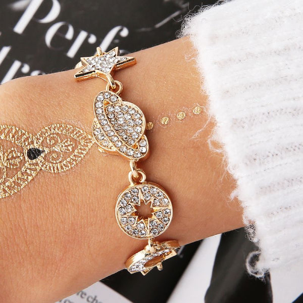 Female Fashionable Bracelets Woman Design Gold Star Jewelry