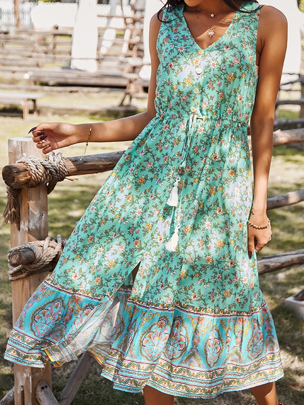 Women's Bohemia Dress Design Long Dress