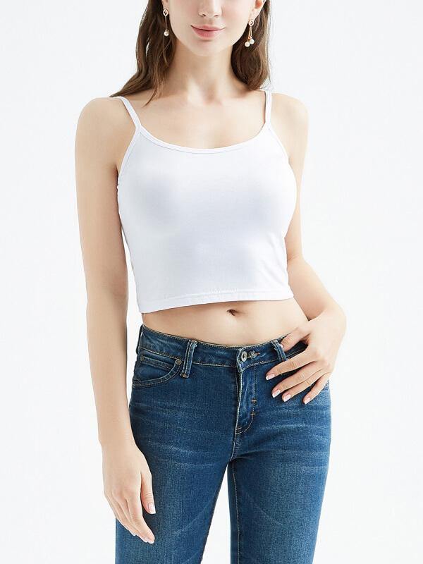 Women Casual Solid Cotton Form Fitted Cami Top set of 3 - CHALIER