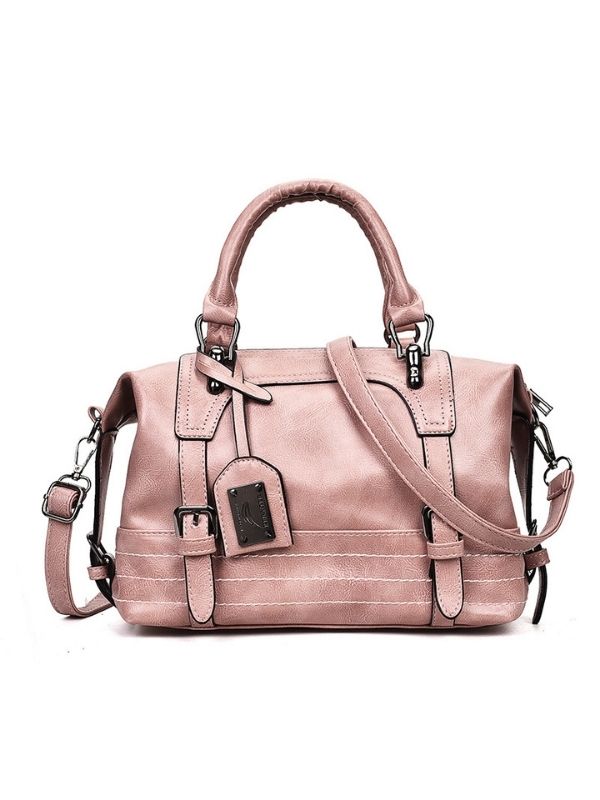 Women's Solid PU Leather Handbags
