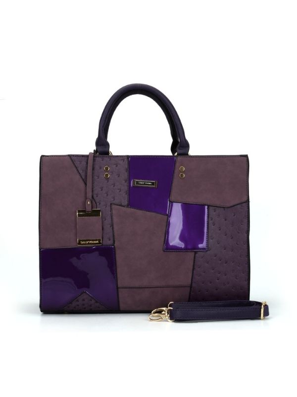 Women Stitch PU Shoulder Handbag