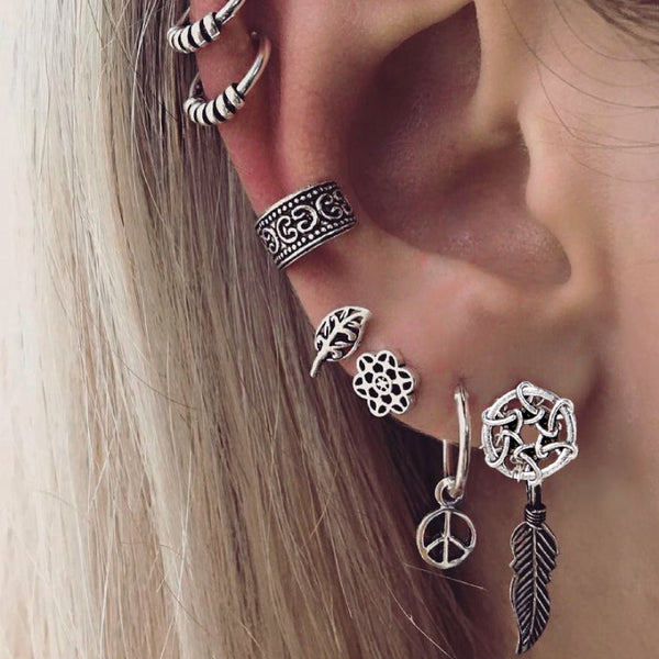 Female Bohemia Earrings Women Design Wire Ear Loop