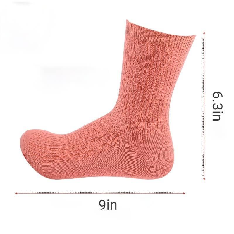 Women Crew Bamboo Fiber Breathable Causal Socks 5 Pairs - CHALIER