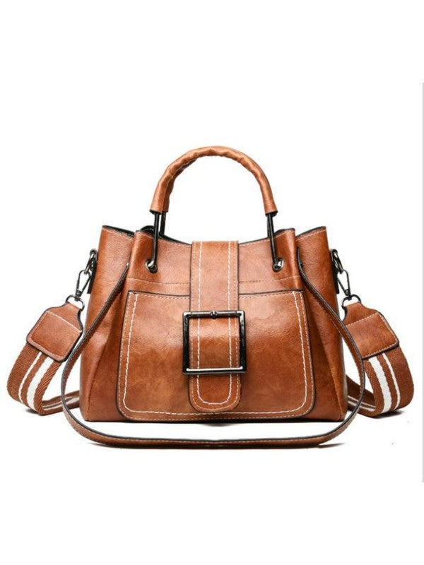 Women's PU Daily Simple Stylish Shoulder Messenger Handbag