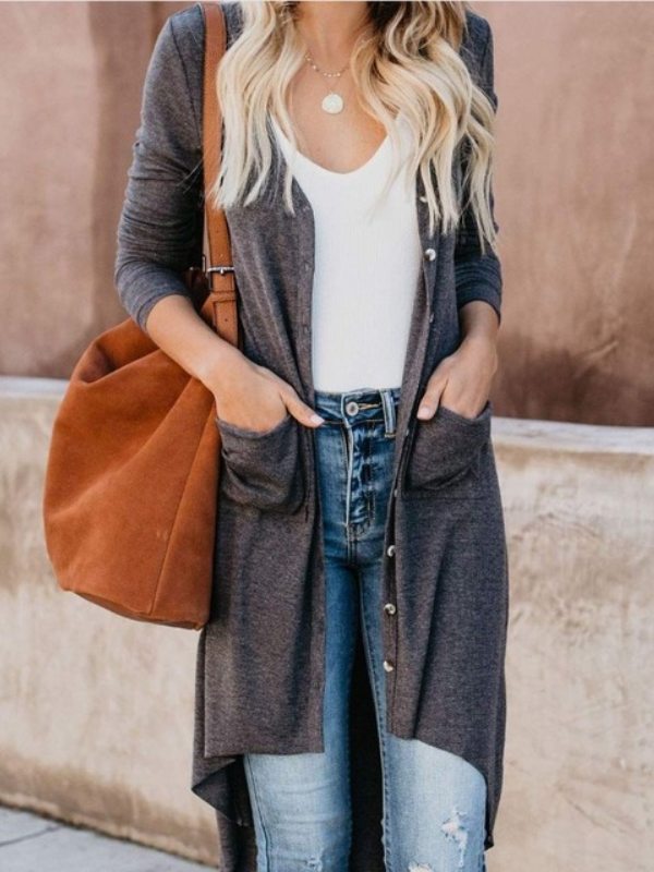 Women's Design Outwear Casual Long Coat