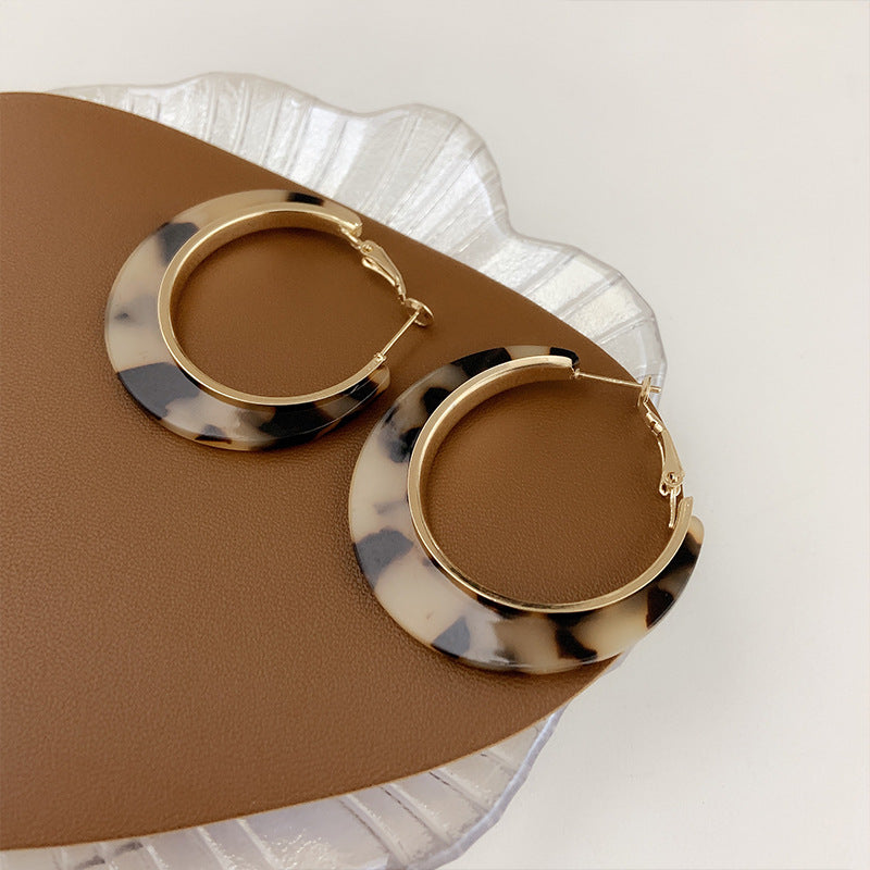 Female Fashionable Earrings Women Pantherine Hoops Drop Earrings