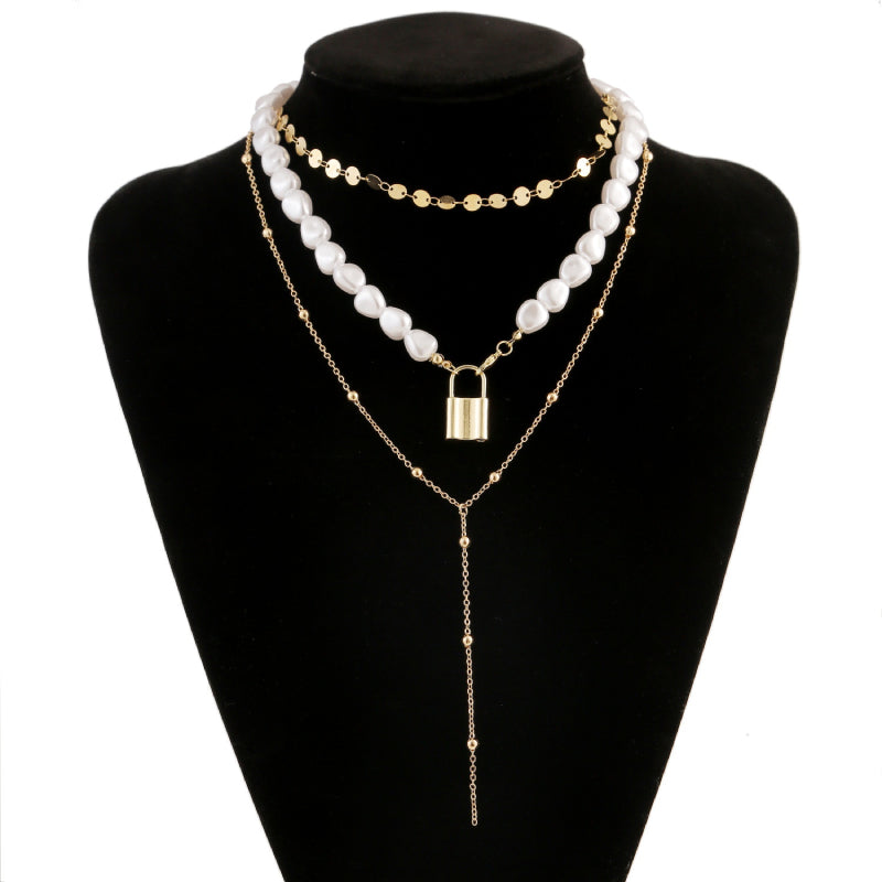 Female Layered Necklaces Women Gold Design Choker
