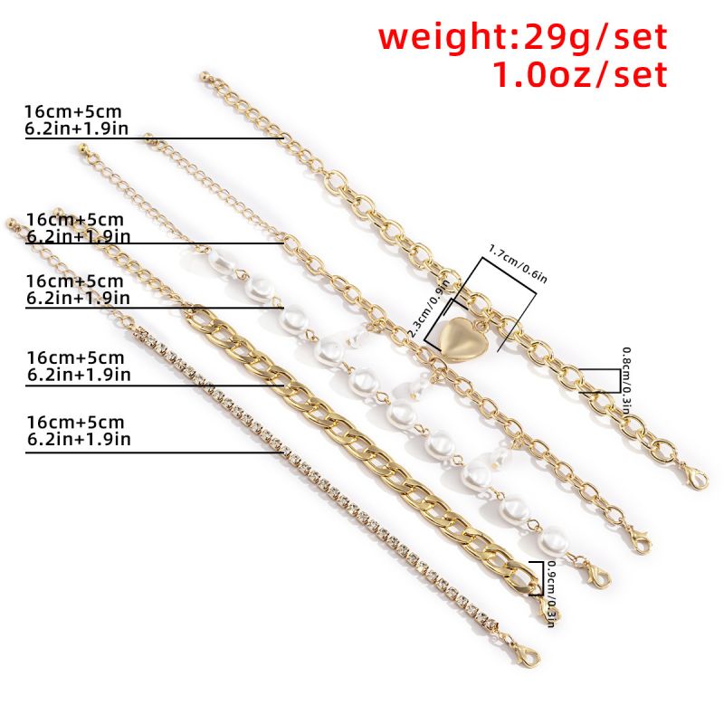 Female Fashionable Bracelets Woman Hot Heart Drop Jewelry Set