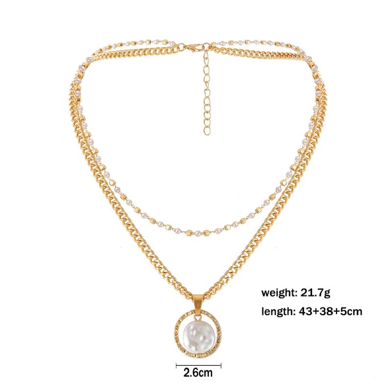 Female Design Necklaces Women Gold Layered Choker Jewelry