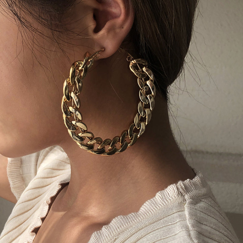 Female Fashionable Earrings Women Golde Hoops Drop Earrings