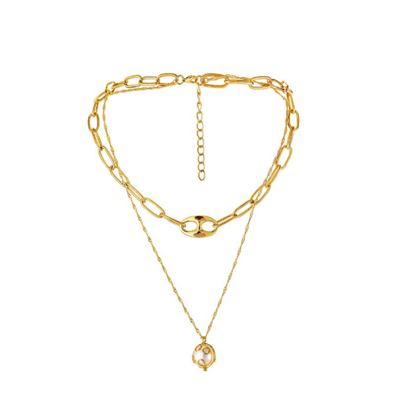 Female Hot Layered Necklaces Women Gold Choker Design Jewelry
