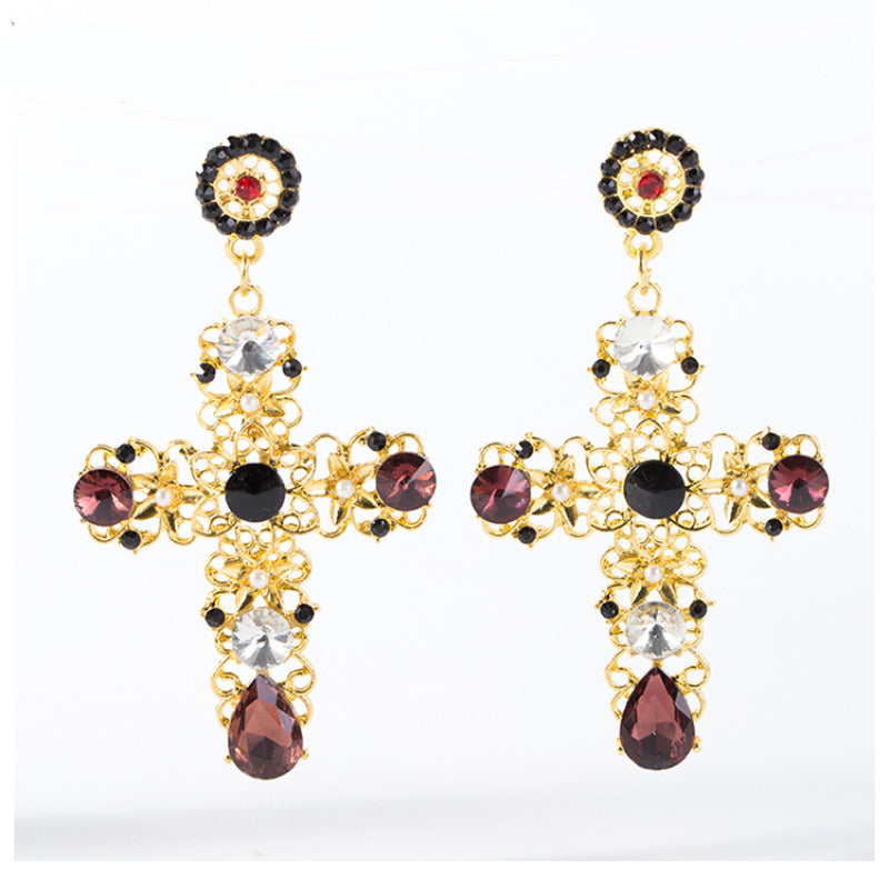 Female Cool Earrings Women Crux Drop Earrings