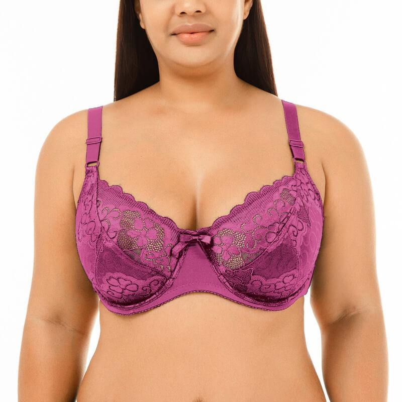 Women Push Up Plus Size Lace Comfort Underwire Sexy Bra - CHALIER