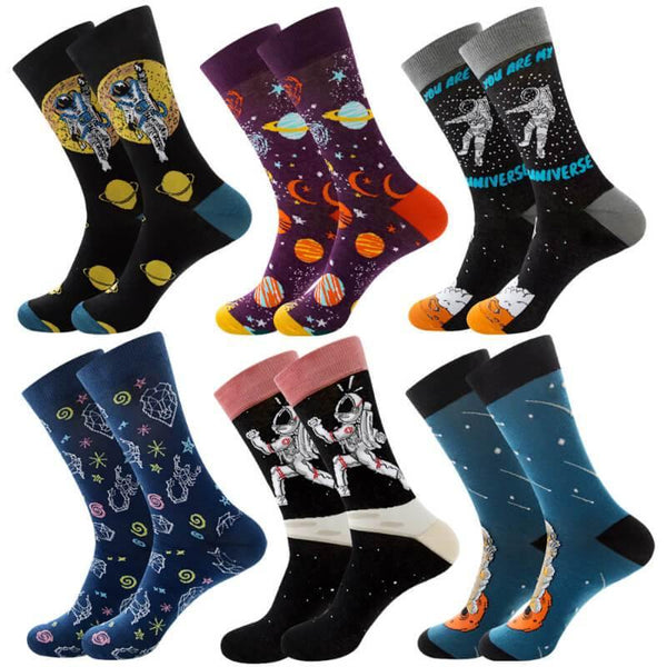 Men's Fun Socks Colorful Funny Novelty Casual Crew Socks - CHALIER