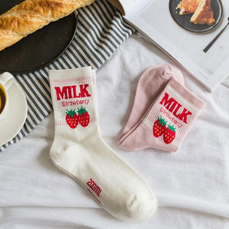 Women's Cute Casual Socks Novelty Funny Pattern Crew Socks 5 Pairs - CHALIER