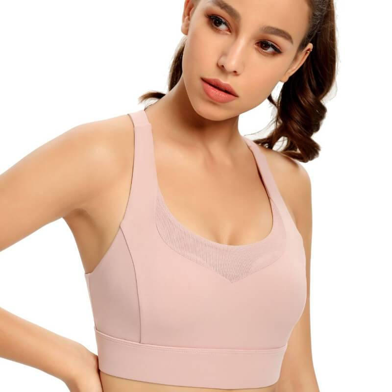 Womens Sports Bra Wireless Bra Racerback Removable Pads Workout Active Yoga Sports Bra - CHALIER