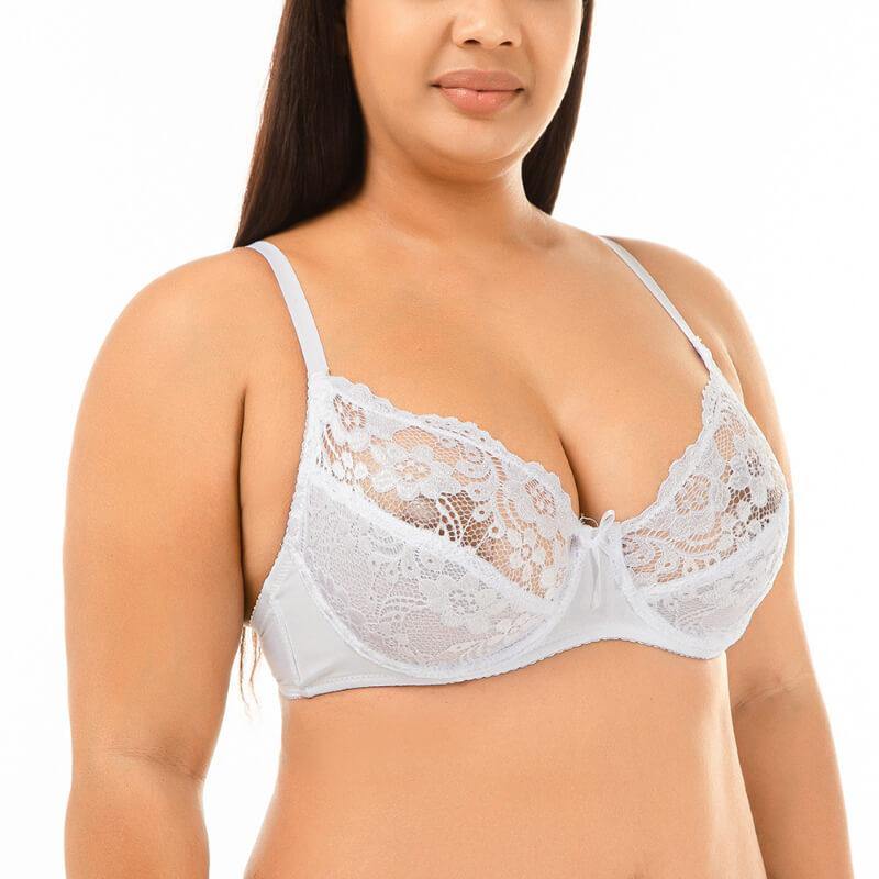 Summer Womens Plus Size Ultrathin Sexy Lace Ultimate Lift and Support Fashion Underwire Bra - CHALIER