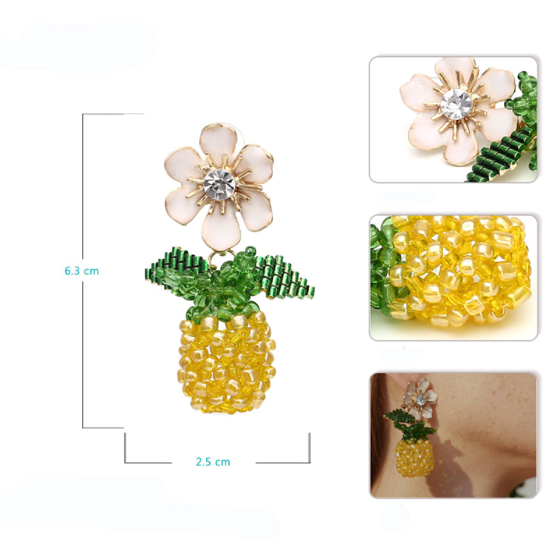 Female Hot Earrings Women Design Pineapple Earrings