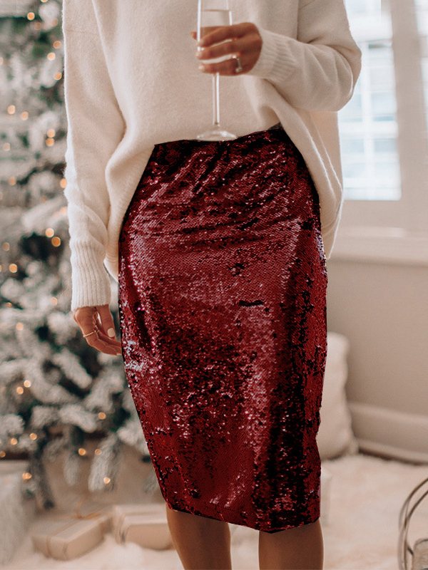 Women's Paillette Skirt Casual Fashion Skirt