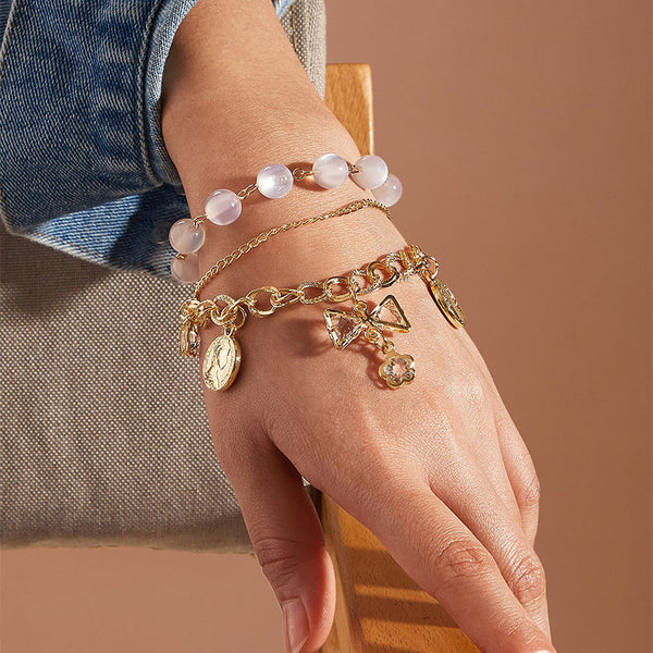 Female Design Bracelets Women Hot Gold Bowknot Jewelry