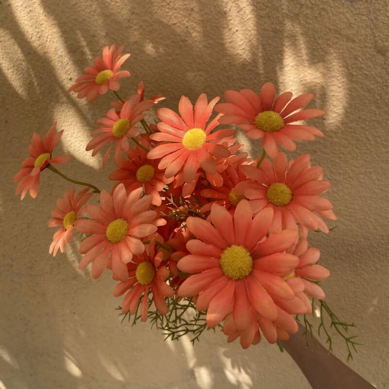 Artificial Silk Flowers Artificial Daisy Fake Wild Chrysanthemum Bouquet For Living Room Decoration Furnishings - CHALIER
