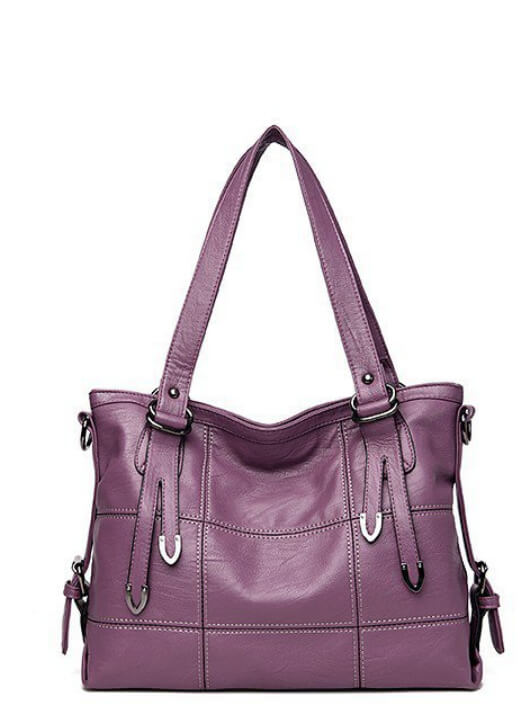 Women Solid Simple Shoulder Handbag