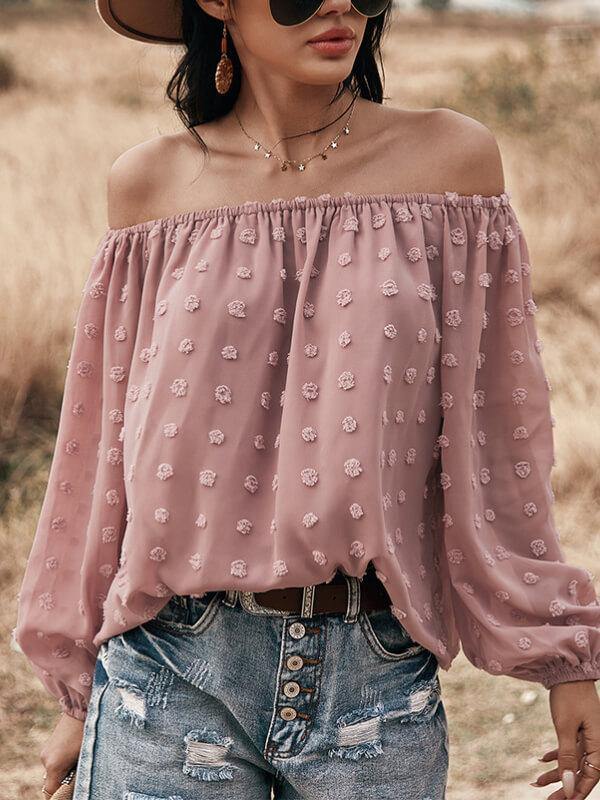 Women Off The Shoulder Top&Blouse - CHALIER