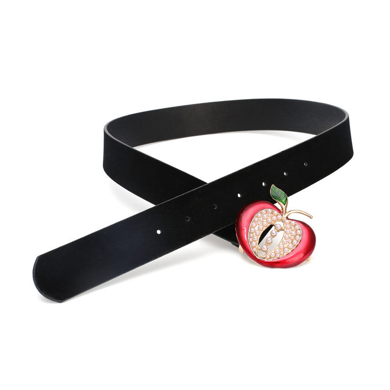 Women Design Dress Belt Fashion Apple Metal Belt
