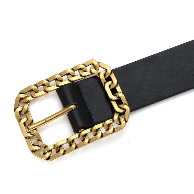 Women Design Dress Belt Hot Square Metal Belt
