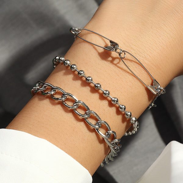 Female Design Bracelets Women Hot Sliver Jewelry Set