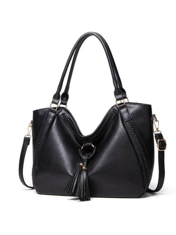 Ladies Handbags PU Daily Simple Vintage Shoulder Bucket Handbag - CHALIER