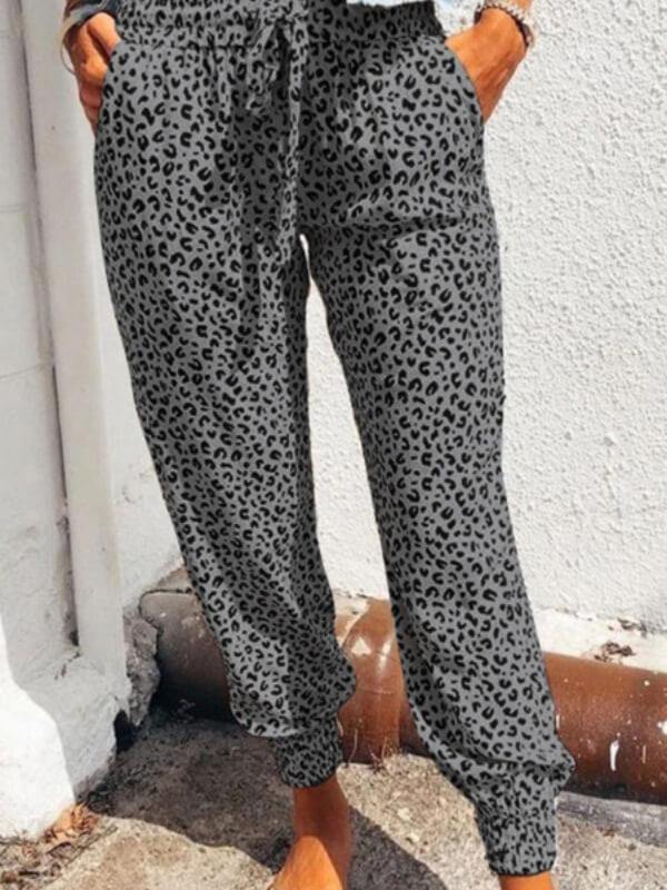 Chalier Fashion Breezy Leopard Joggers - CHALIER
