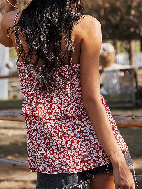Women's Fashion Top Floral Tank Top