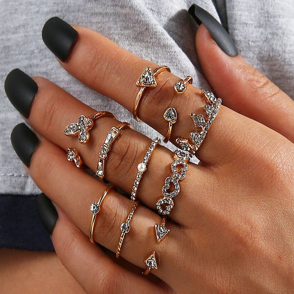 Female Hot Rings Woman Design Fashionable Jewelry Set