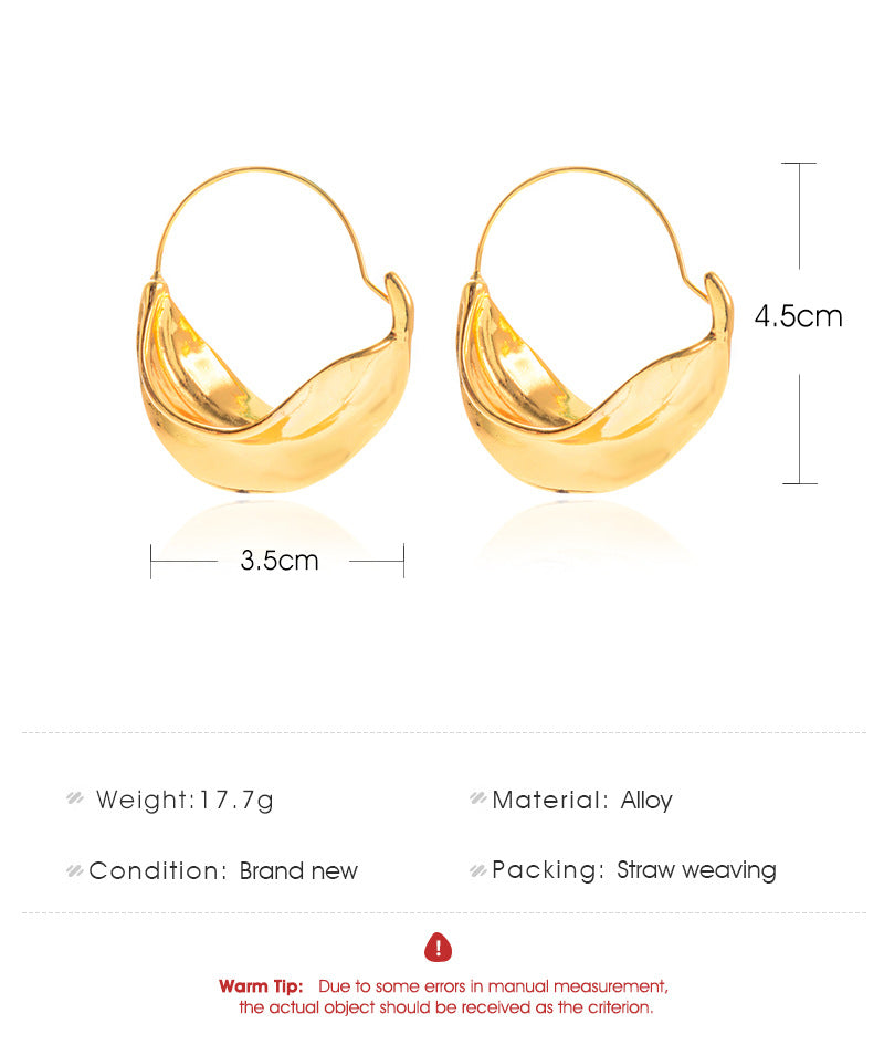 Female Hot Earrings Women Design Metal Hoops Earrings