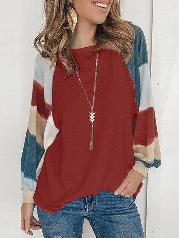 Women Stripe Casual Long Sleeve T-Shirt&Top - CHALIER